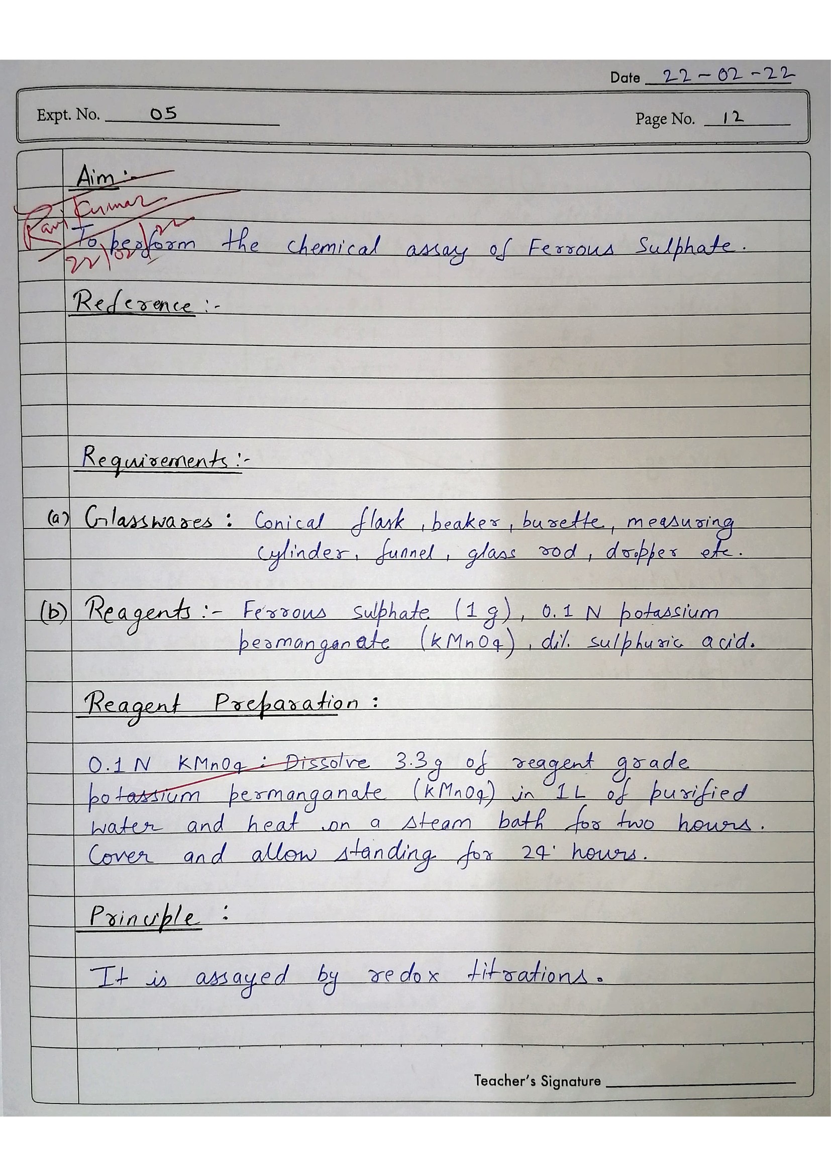 Pharmaceutical Chemistry Practical